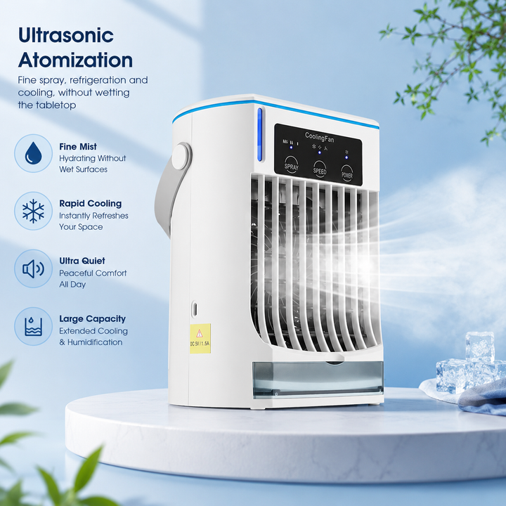 Mini Portable USB Evaporative Air Cooler Fan for Car and Room