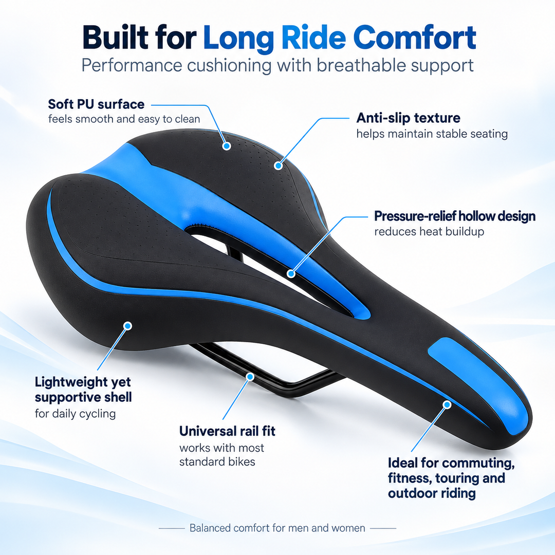 Extra Soft Gel Bicycle Saddle Ergonomic Hollow Comfort Bike Seat