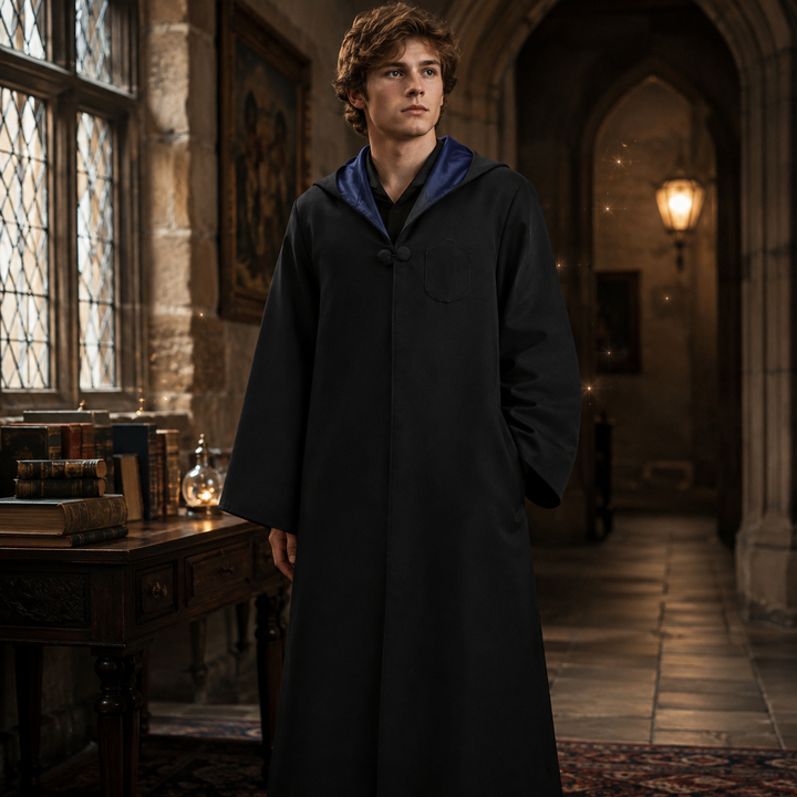 Wizard House Robe Costume with Tie Halloween Cosplay