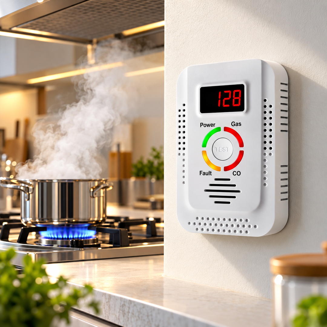 Gas Leak and Carbon Monoxide Detector Alarm for Home Safety