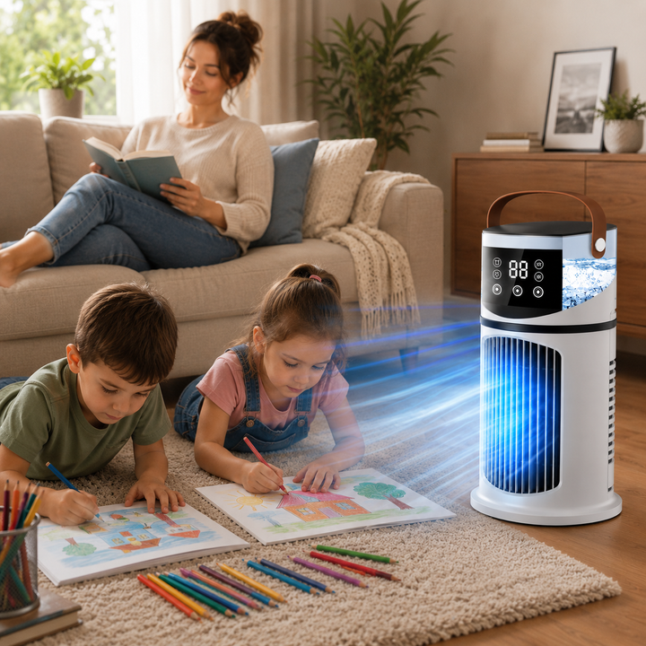 Portable Mini Evaporative Air Conditioner Humidifier Tower Fan