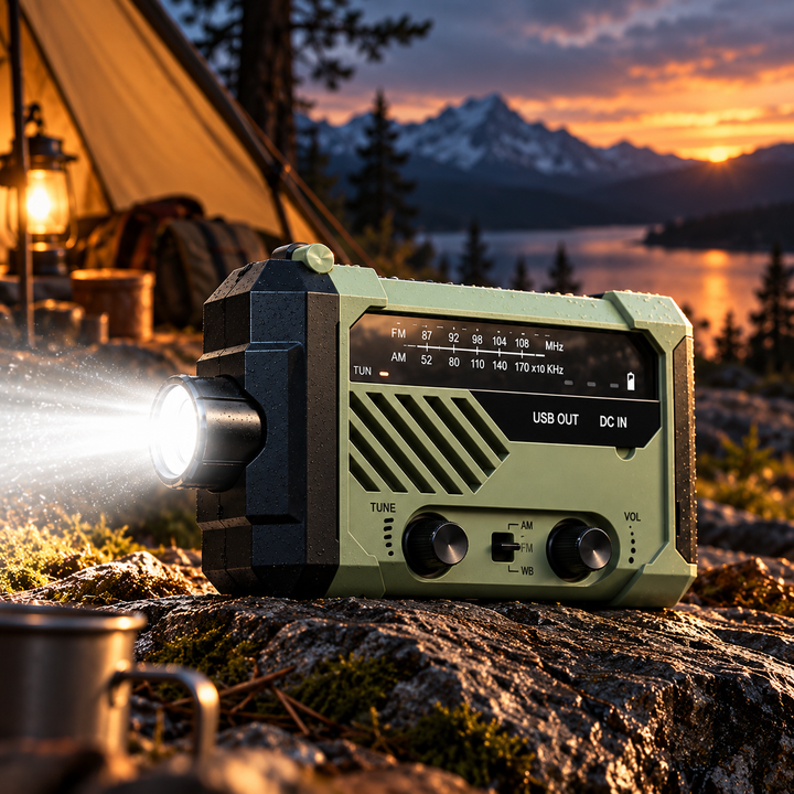 Wind Up Emergency Radio Waterproof Solar Crank AM FM Radio