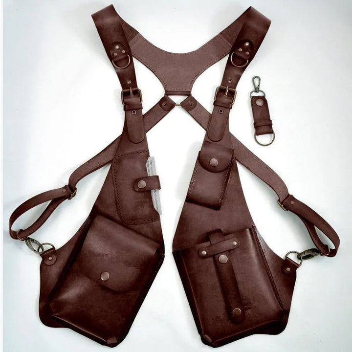 Leather Shoulder Holster Crossbody Anti Theft Security Bag