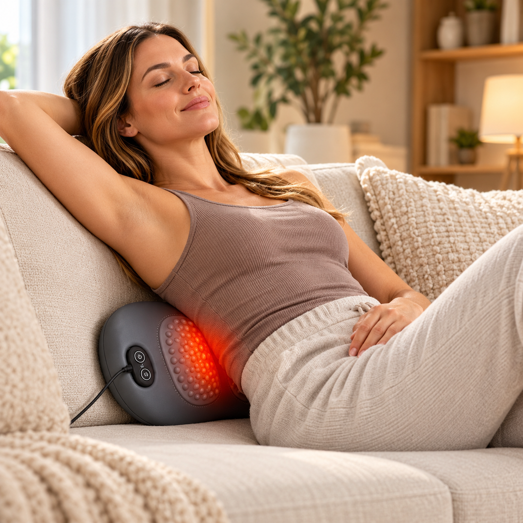 3-in-1 Back Massager with Heat Vibration for Sciatica Relief