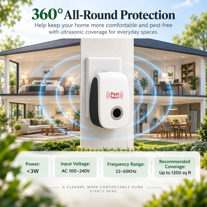 Ultrasonic Rat Repeller Plug In Chemical Free Rodent Deterrent