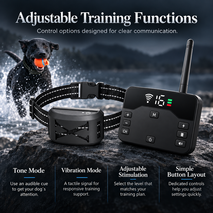 Wireless Dog Fence and Training Collar Waterproof Shock Vibrate