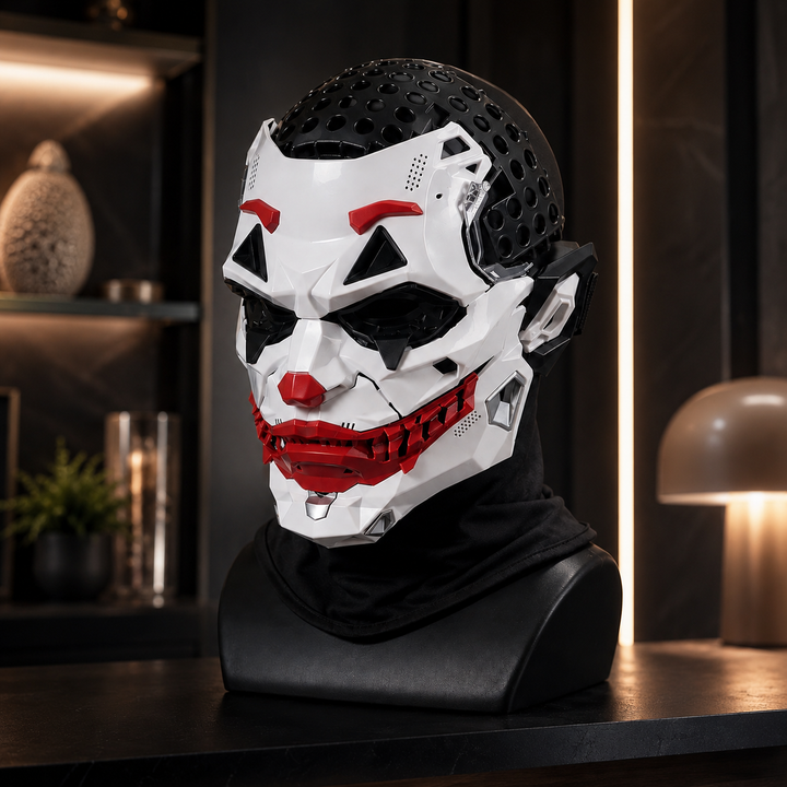 Cyberpunk Clown Mask with Wig Halloween Cosplay Adult