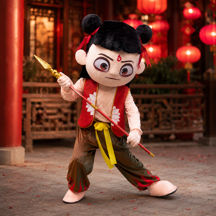 Nezha Warrior Boys Mascot Costume Halloween Cosplay