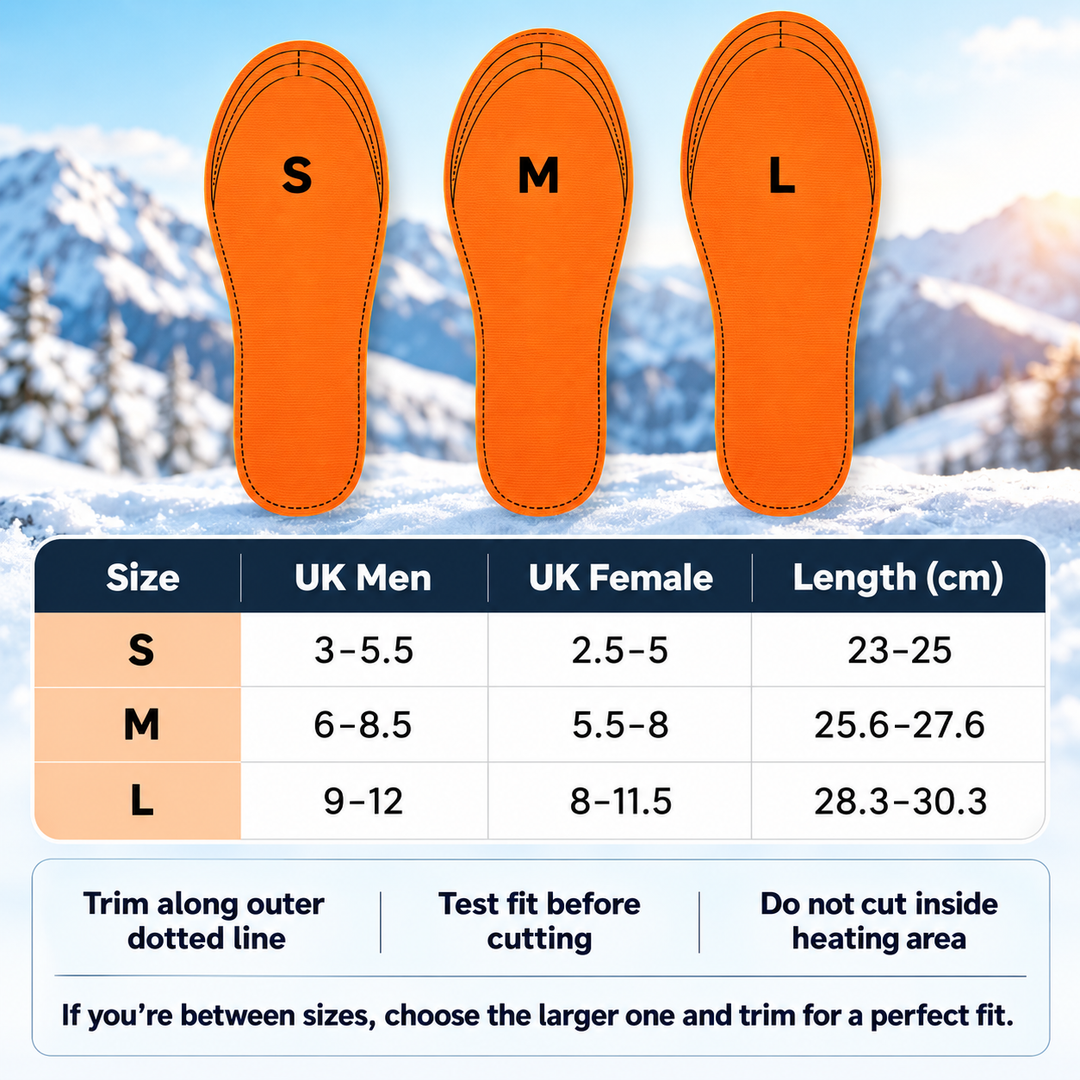 Rechargeable Heated Insoles Hiking Outdoor Sports Foot Warmers