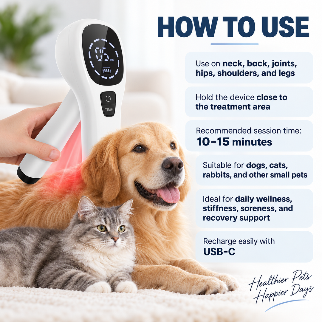 Cold Laser Therapy Device for Dogs Handheld Pet Pain Relief Home Care