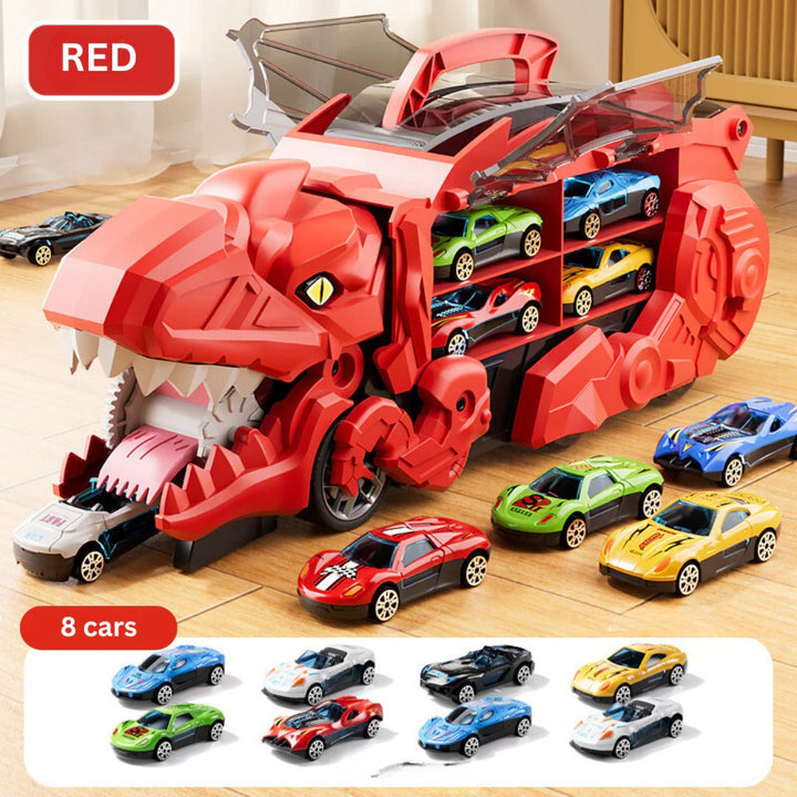 Dinosaur Truck and Car Toy Vehicle Play Set