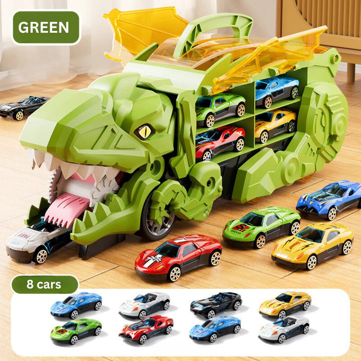 Dinosaur Truck and Car Toy Vehicle Play Set