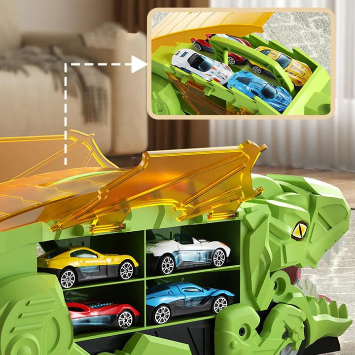 Dinosaur Truck and Car Toy Vehicle Play Set