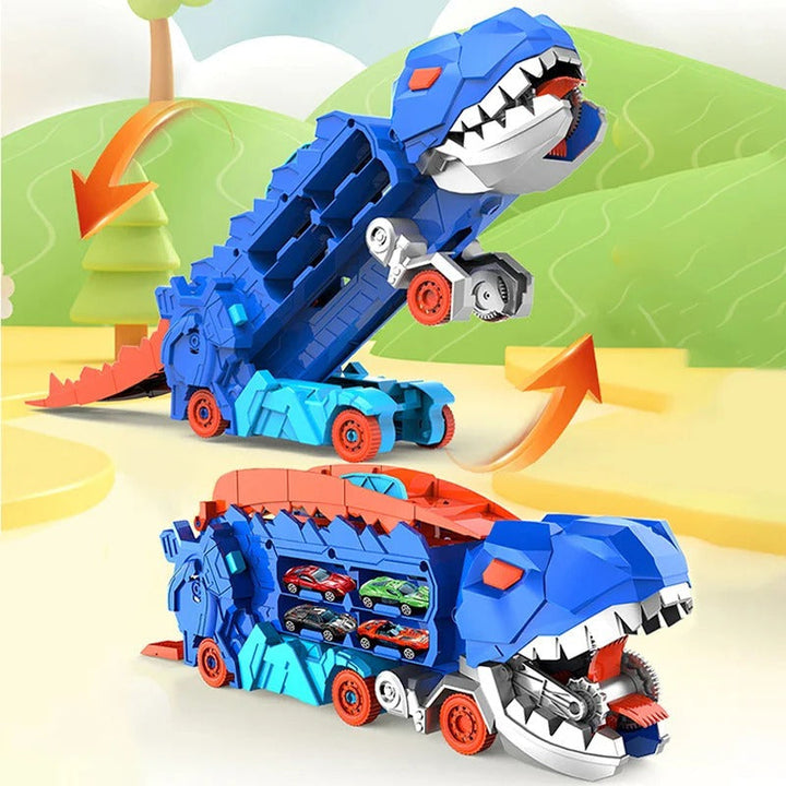 Dinosaur Truck and Car Toy Vehicle Play Set