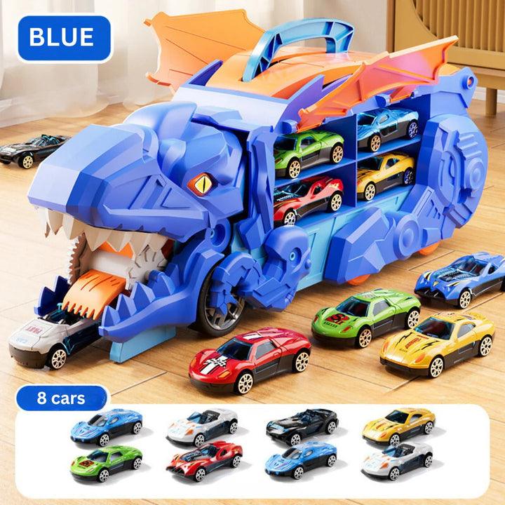 Dinosaur Truck and Car Toy Vehicle Play Set