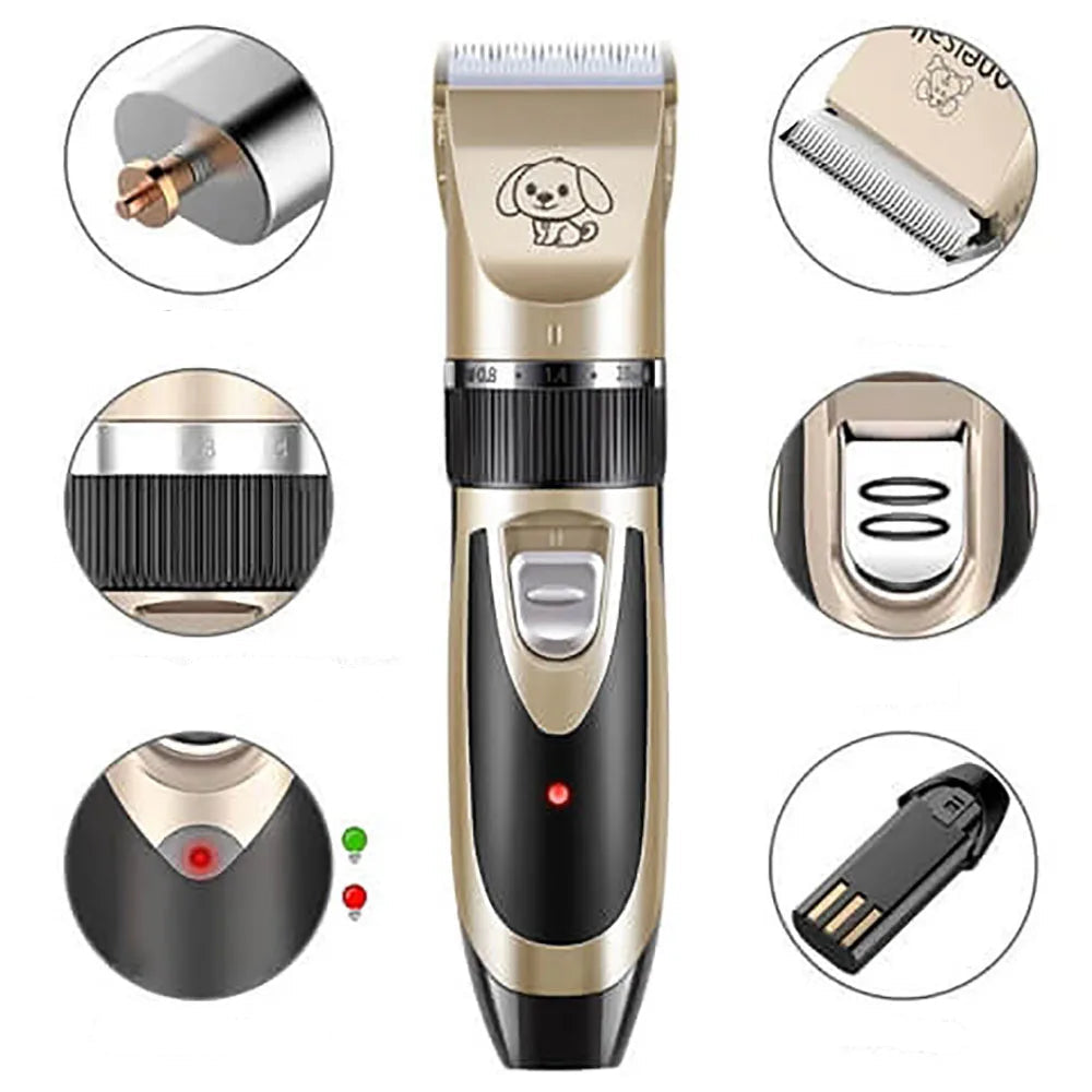 Electric Dog Grooming Clippers Trimmer Set Silent Motor