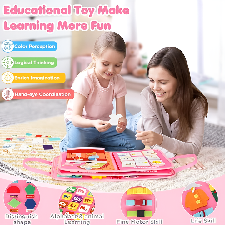 Montessori Busy Board Educational Activity Learning Toy Board