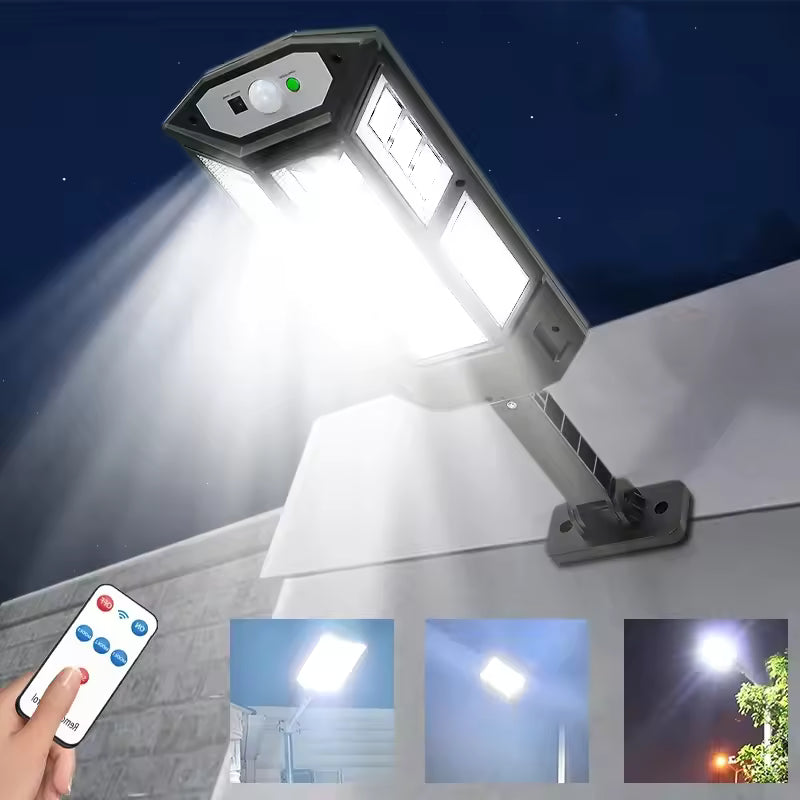Solar Motion Sensor Outdoor Wall Light Flush Mount LED