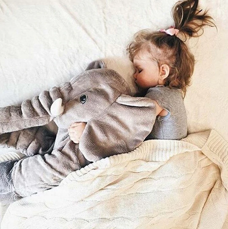 Elephant Shaped Plush Baby Pillow Cushion