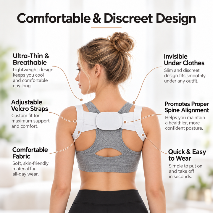 Invisible Back Posture Corrector Adjustable Support Brace