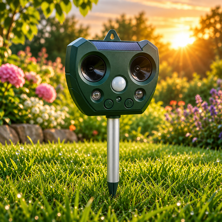 Ultrasonic Bird and Pest Repeller Solar Garden Deterrent