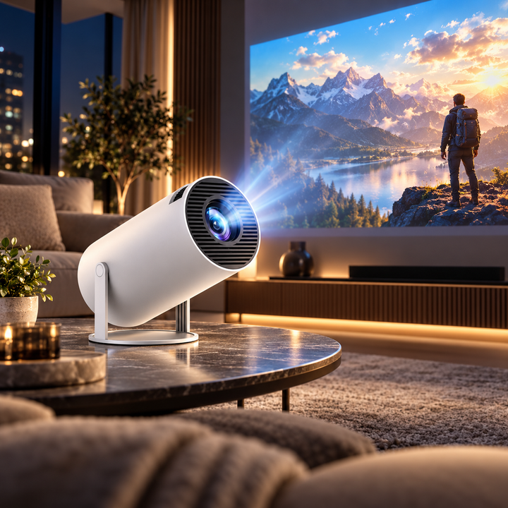 4K Projector for Home Theater Android WiFi Bluetooth Smart Projector