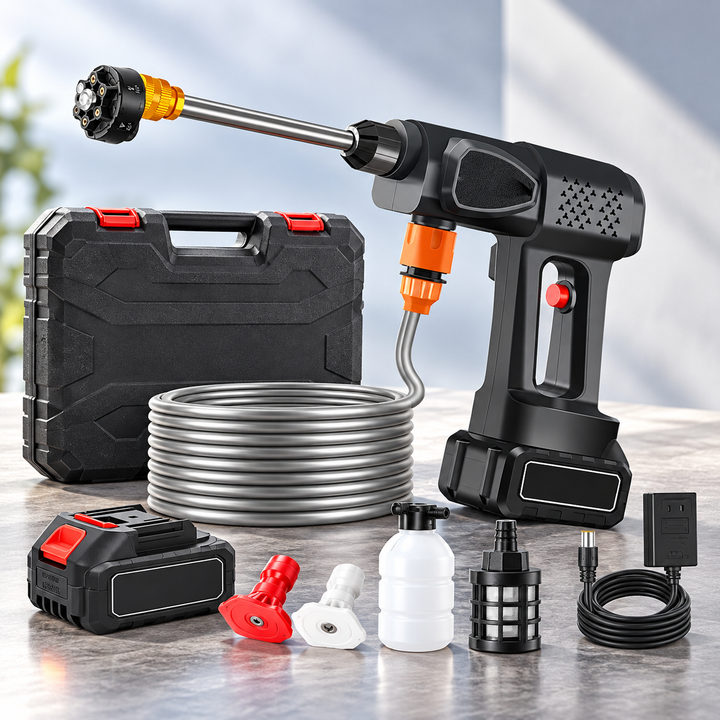Cordless Pressure Washer Portable Power Cleaner 6 Spray Modes 300W