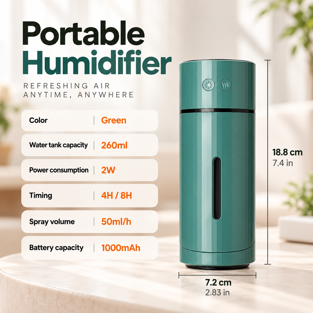 Portable Travel Humidifier Rechargeable Mini Air Humidifier