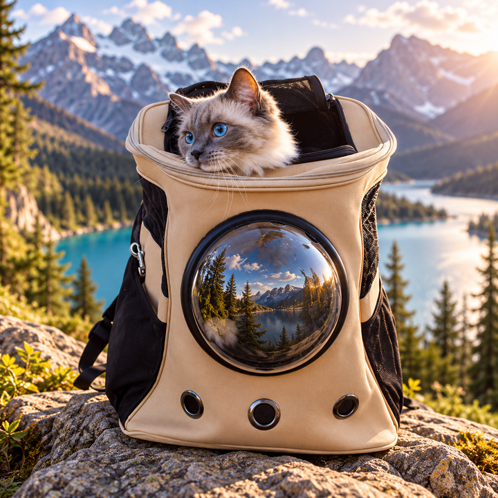 Travel Cat Backpack Breathable Bubble Carrier for Pets