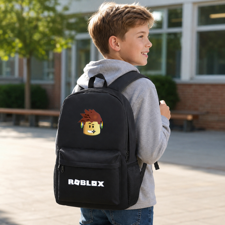 Roblox Character Backpack Large Capacity School Bookbag for Boys and Girls