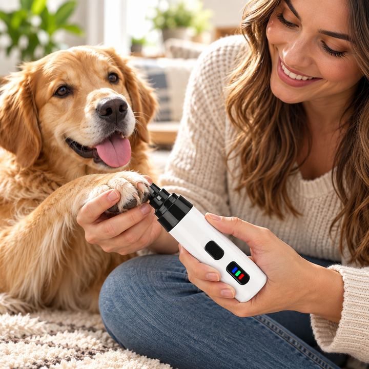 Electric Dog Nail Trimmer Grinder Rechargeable Quiet Clipper