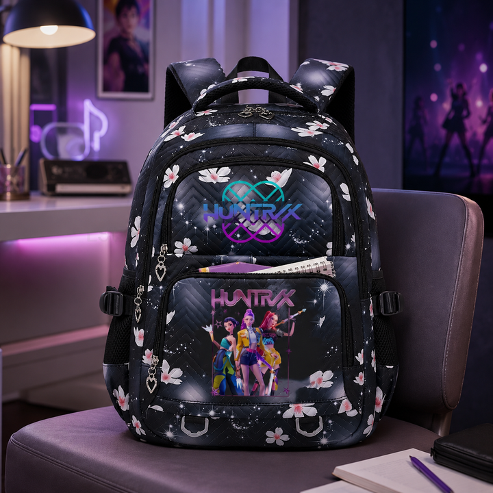 KPop Demon Hunters School Backpack for Girls Elementary Large Capacity