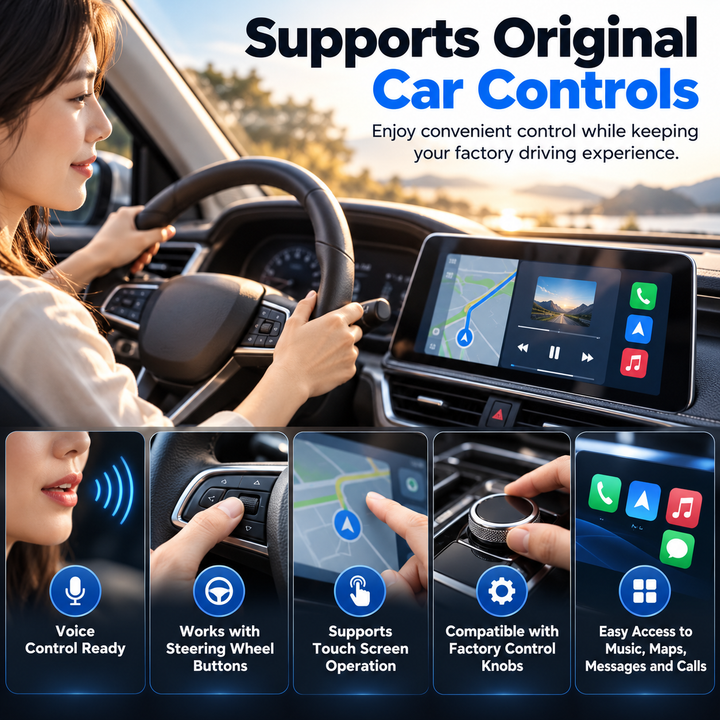 Mini Wireless CarPlay Adapter for iPhone and Android Auto