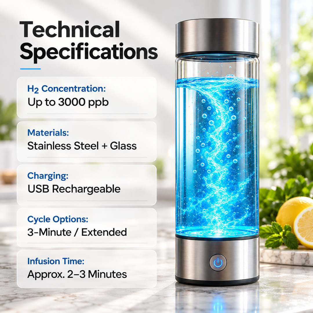 Hydrogen Water Bottle USB Rechargeable Portable Ionizer Bottle
