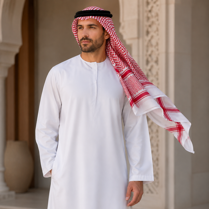 Mens White Robe and Headscarf Costume Nativity Halloween