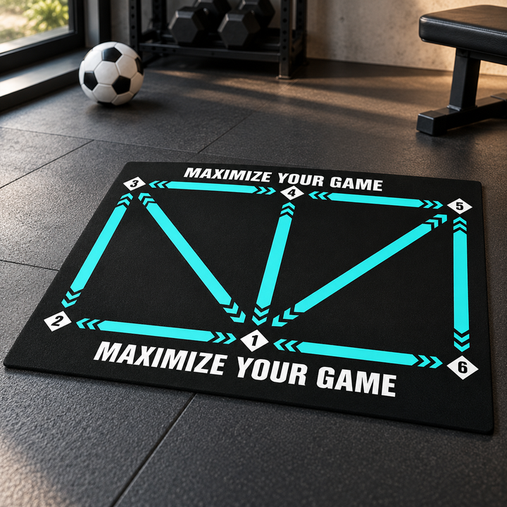 Football Training Mat Anti Slip 2x2m Skills Video Program