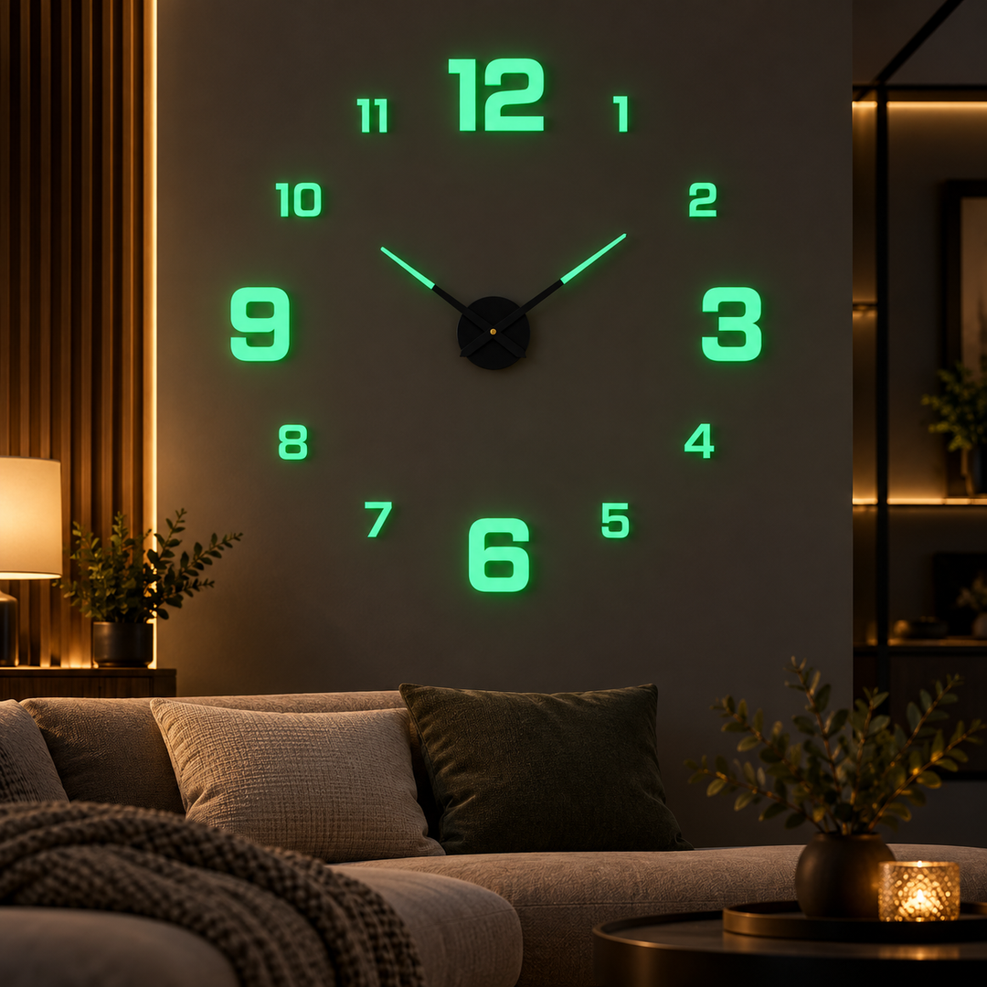 Modern Statement Wall Clock Large Decorative Clock for Living Room