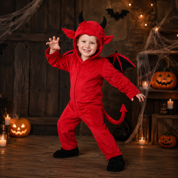Kids Devil Bat Wings Halloween Costume Boys Girls