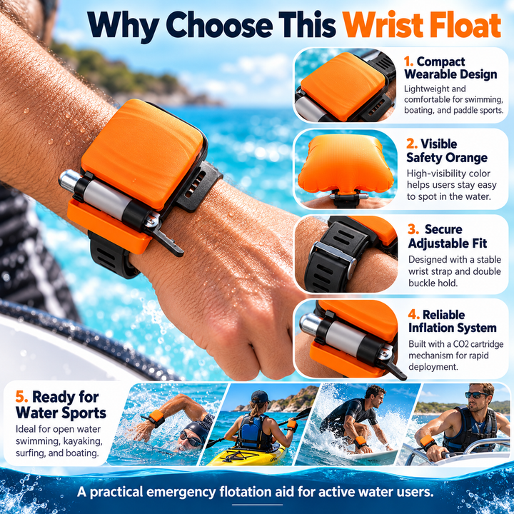 Swimming Safety Inflatable Rescue Bracelet Wristband Anti Drowning Aid