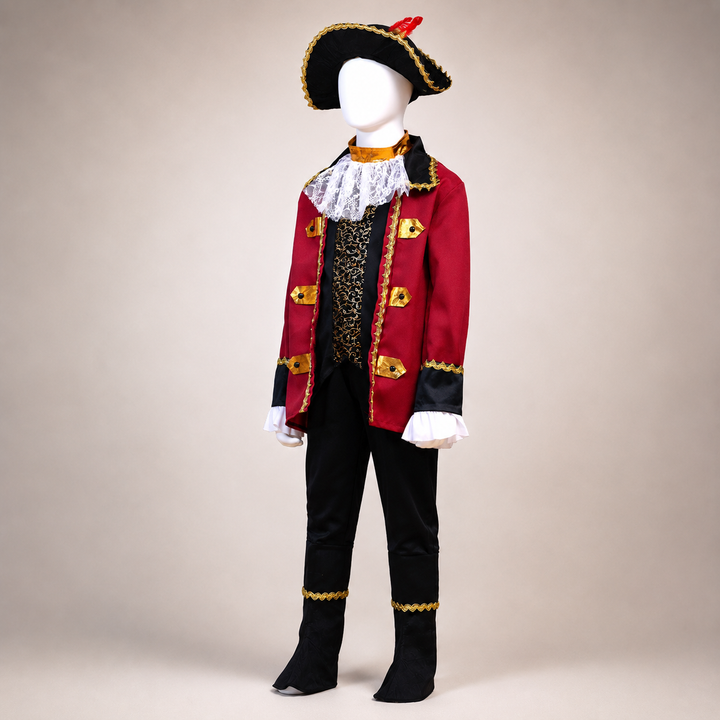 Kids Pirate Captain Costume with Hat Halloween Boys