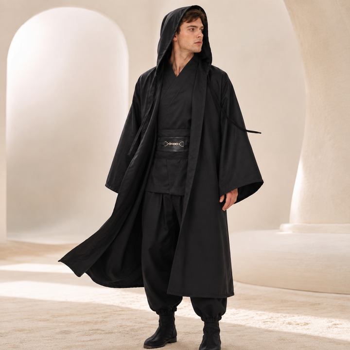 Mens Jedi Robe and Cloak Costume Set Halloween Cosplay