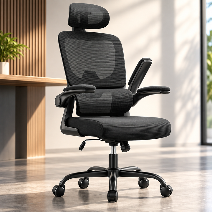 Ergonomic Office Chair with Lumbar Support Adjustable Headrest