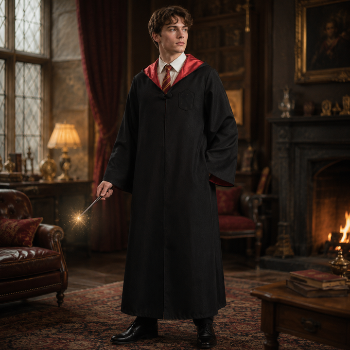 Wizard House Robe Costume with Tie Halloween Cosplay