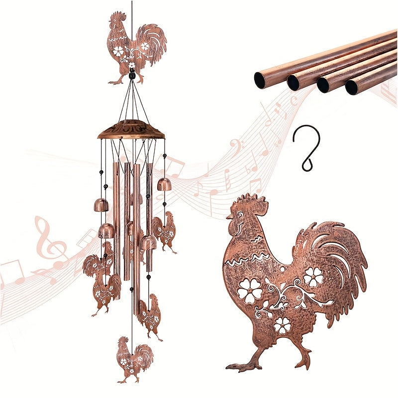 Chicken Shaped Wind Chime Outdoor Indoor Garden Decoration 34 Inch