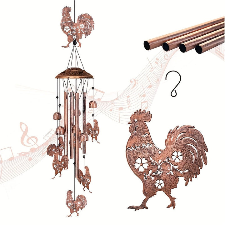 Chicken Shaped Wind Chime Outdoor Indoor Garden Decoration 34 Inch