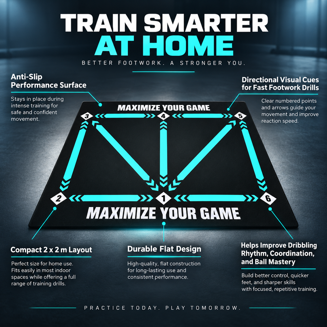 Football Training Mat Anti Slip 2x2m Skills Video Program
