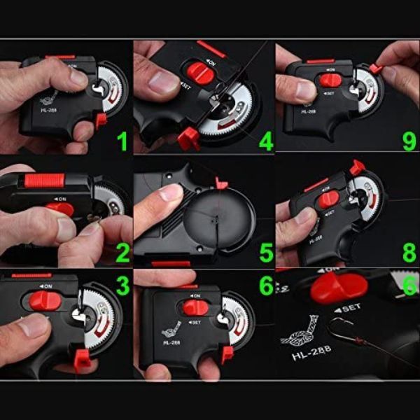 Electric Fishing Rod and Reel Combo Set