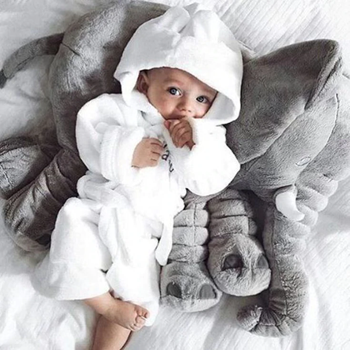 Elephant Shaped Plush Baby Pillow Cushion