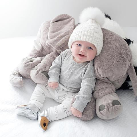 Elephant Shaped Plush Baby Pillow Cushion