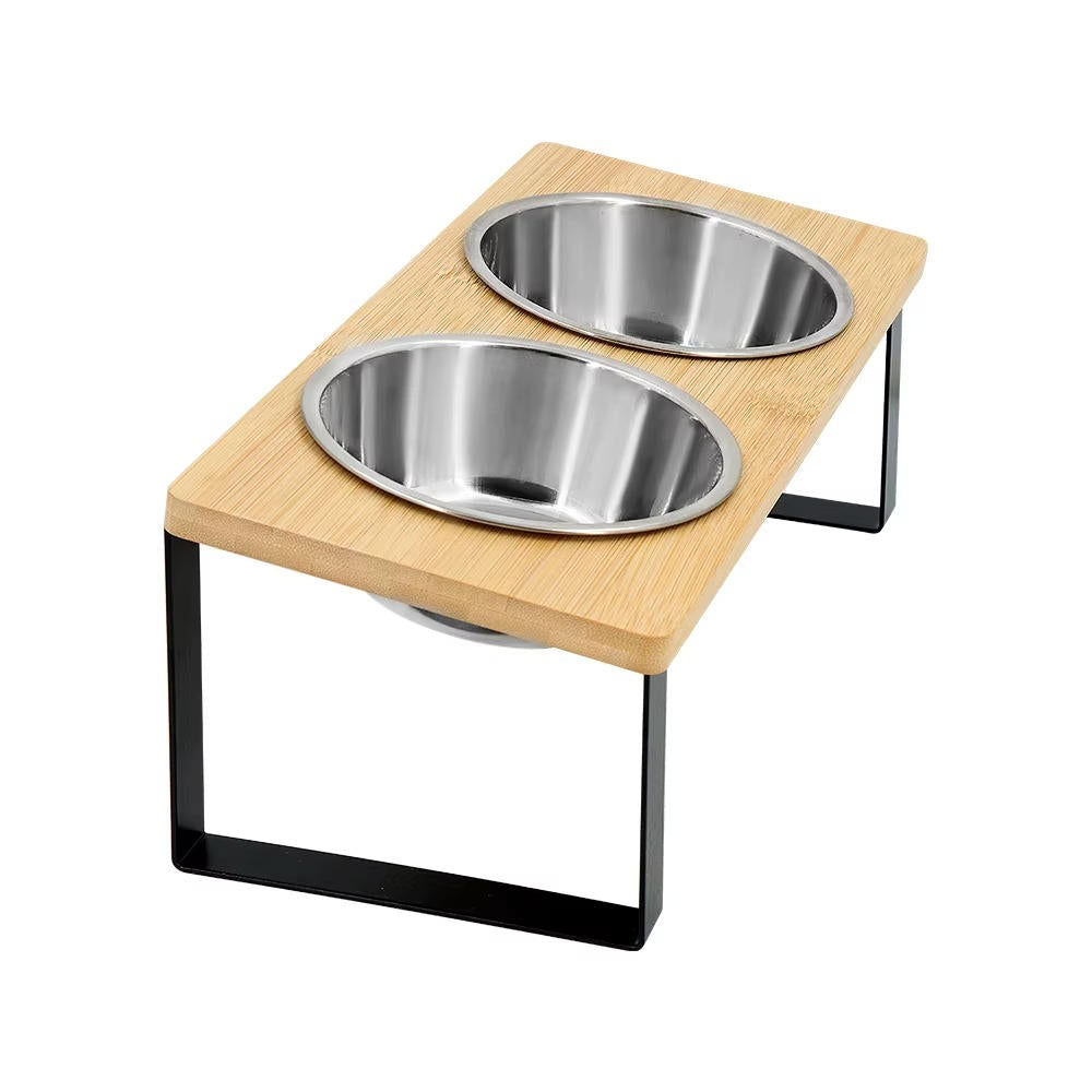 Adjustable Height Elevated Cat Food Bowl Stand Pet Feeding Dish Holder